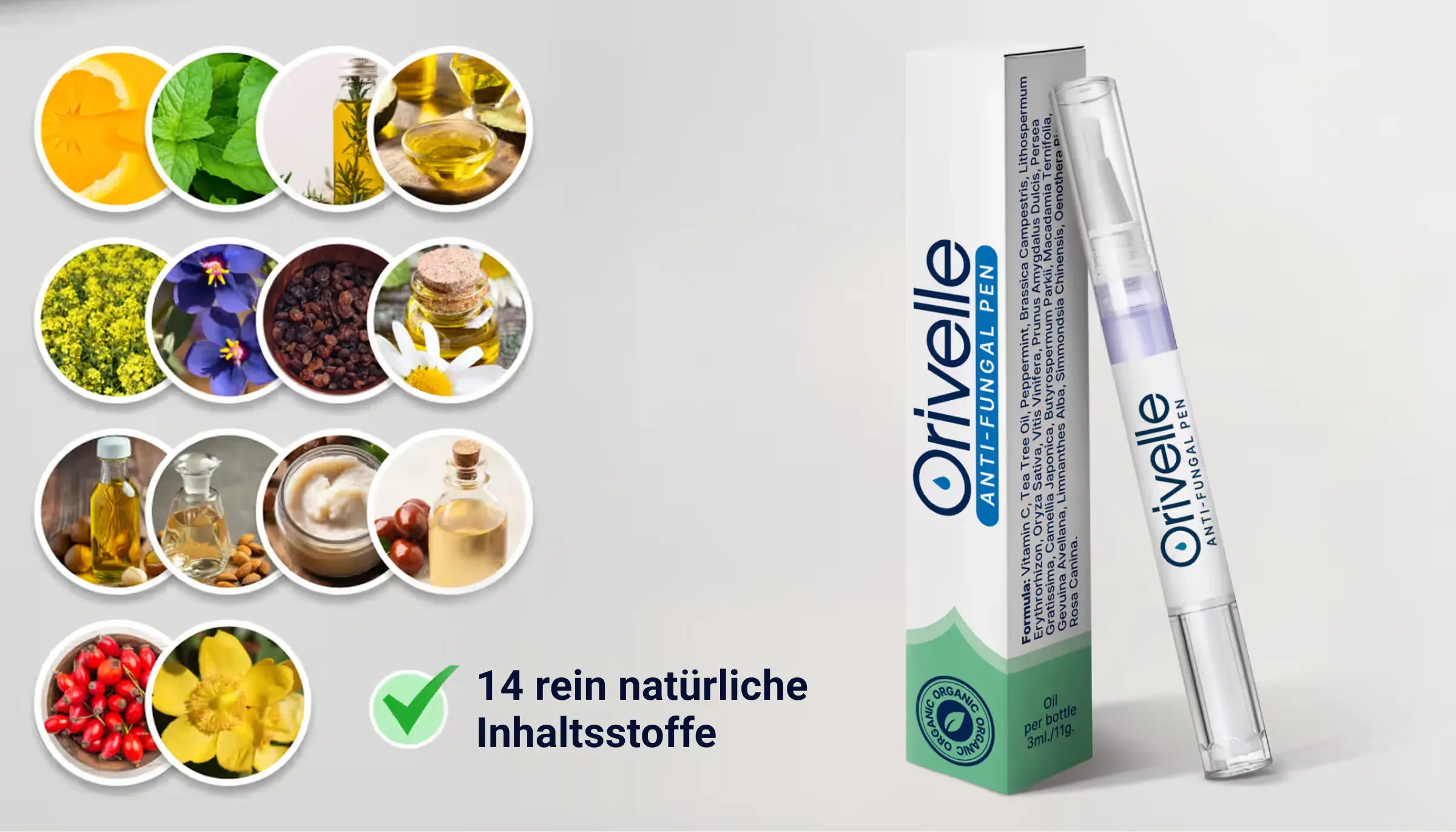 Orivelle Nail Care Pen ingredient label and formula